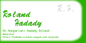 roland hadady business card